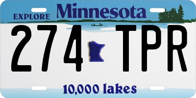 MN license plate 274TPR