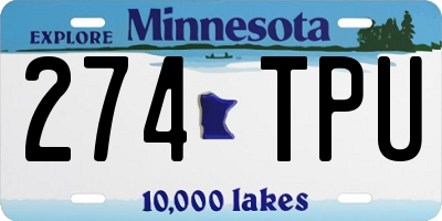 MN license plate 274TPU