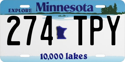 MN license plate 274TPY