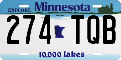 MN license plate 274TQB