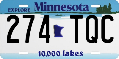 MN license plate 274TQC