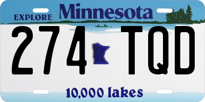 MN license plate 274TQD