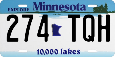 MN license plate 274TQH