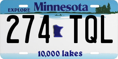 MN license plate 274TQL