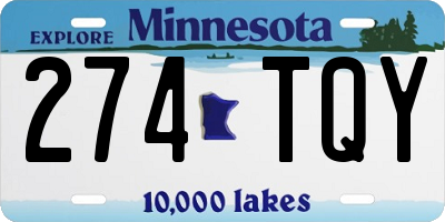 MN license plate 274TQY