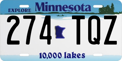 MN license plate 274TQZ