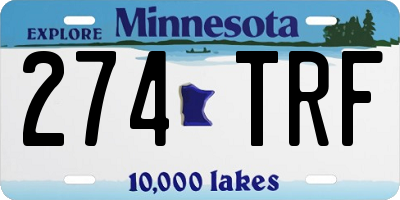 MN license plate 274TRF