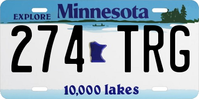 MN license plate 274TRG