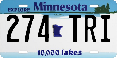 MN license plate 274TRI