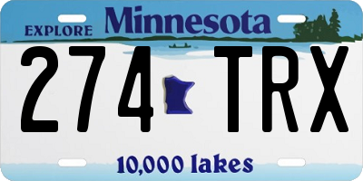 MN license plate 274TRX