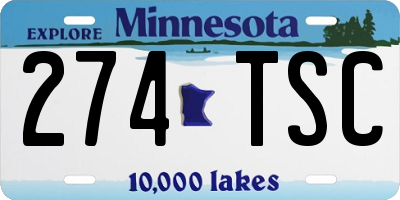 MN license plate 274TSC