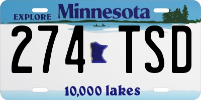 MN license plate 274TSD