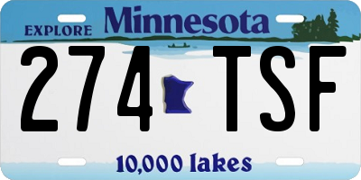 MN license plate 274TSF
