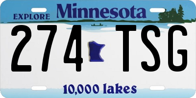 MN license plate 274TSG