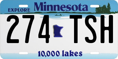 MN license plate 274TSH