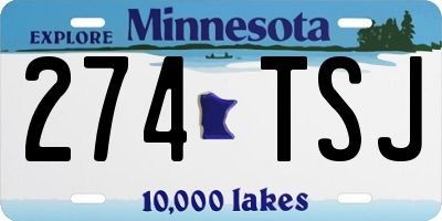 MN license plate 274TSJ