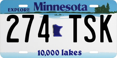 MN license plate 274TSK