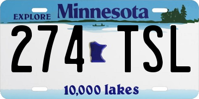 MN license plate 274TSL