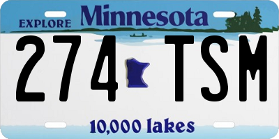 MN license plate 274TSM