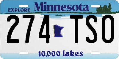 MN license plate 274TSO
