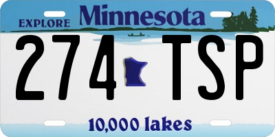 MN license plate 274TSP