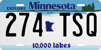 MN license plate 274TSQ