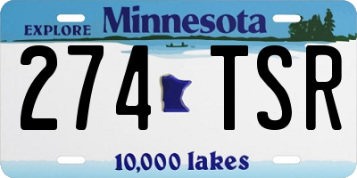 MN license plate 274TSR