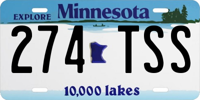 MN license plate 274TSS