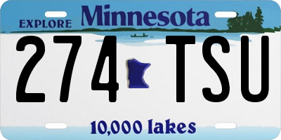 MN license plate 274TSU