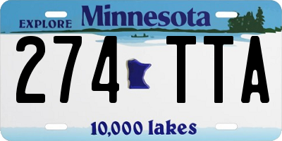 MN license plate 274TTA