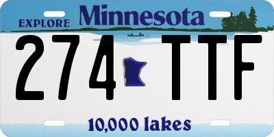 MN license plate 274TTF