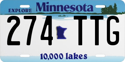 MN license plate 274TTG