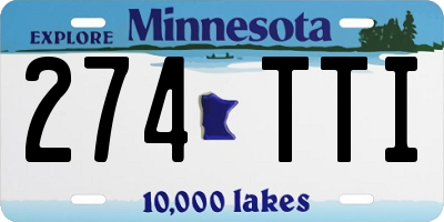 MN license plate 274TTI