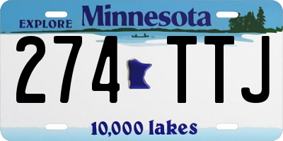 MN license plate 274TTJ