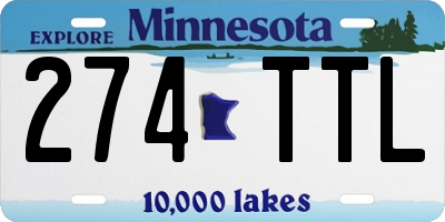 MN license plate 274TTL