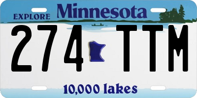 MN license plate 274TTM