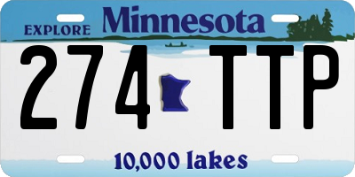 MN license plate 274TTP