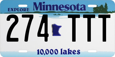 MN license plate 274TTT