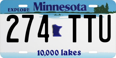 MN license plate 274TTU