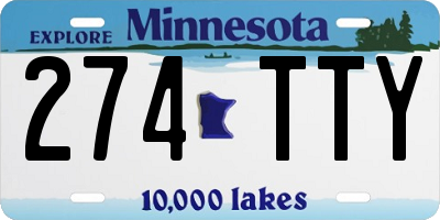MN license plate 274TTY