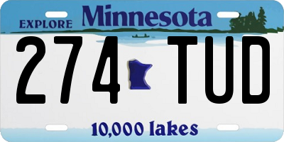 MN license plate 274TUD
