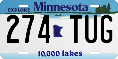 MN license plate 274TUG
