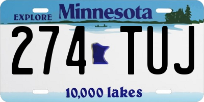 MN license plate 274TUJ