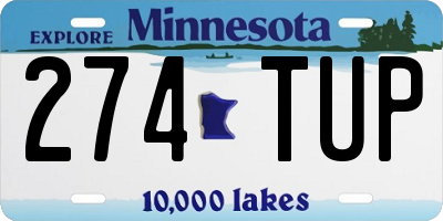 MN license plate 274TUP