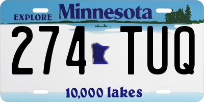 MN license plate 274TUQ