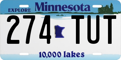 MN license plate 274TUT