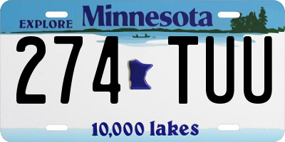 MN license plate 274TUU