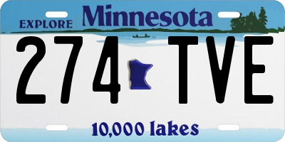 MN license plate 274TVE