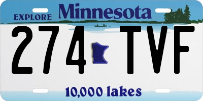MN license plate 274TVF