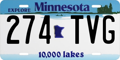 MN license plate 274TVG